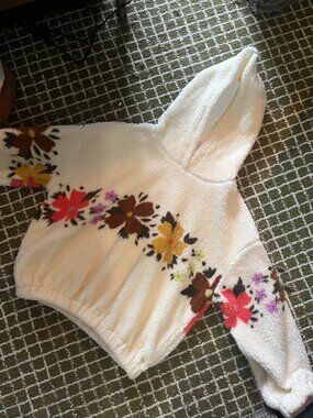 Pacsun Floral Fleece Hoodie
